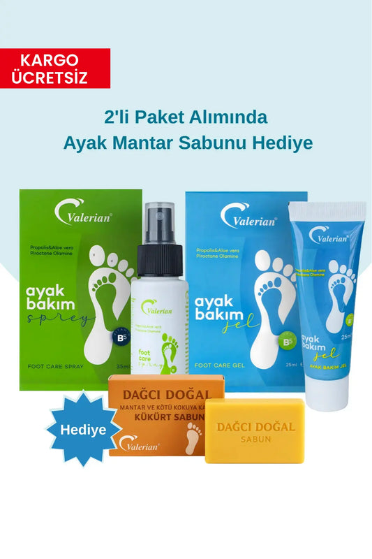 Valerian 3’lü Ayak Bakım Seti – Ferahlık, Nem ve Hijyen Desteği