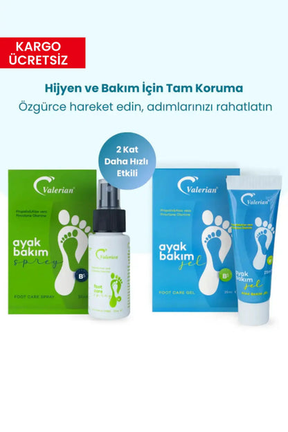 Valerian Ayak Sprey & Jel Seti – Çift Etkili Ferahlık ve Nem